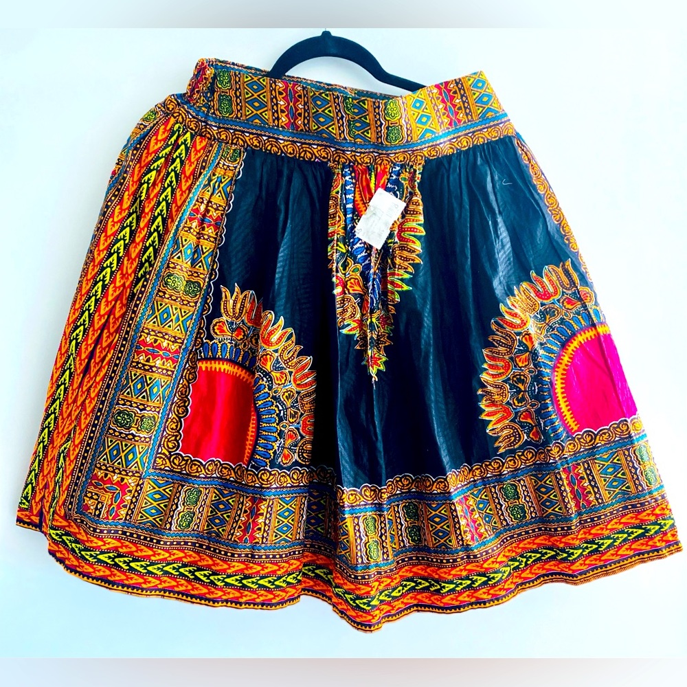 Tribal print lined skirt